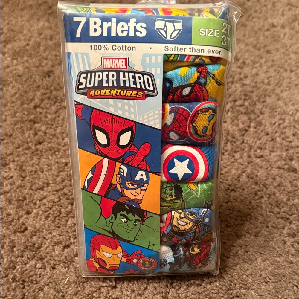 Marvel Super Hero Adventures Boys' Briefs - Red, Blue, Green & yellow